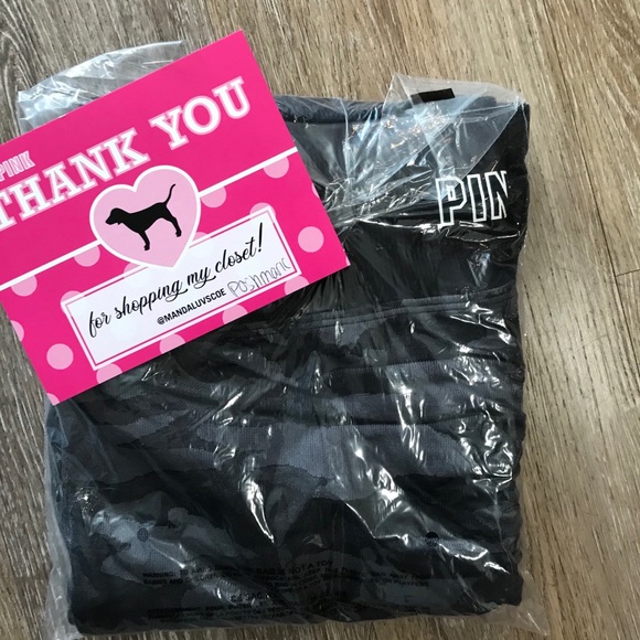 🚫SOLD🚫💗VS PINK BLACK GREY CAMO TIGHT LEGGINGS - Picture 5 of 5